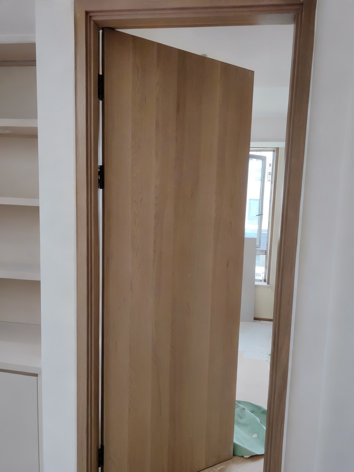 Solid wood entry door