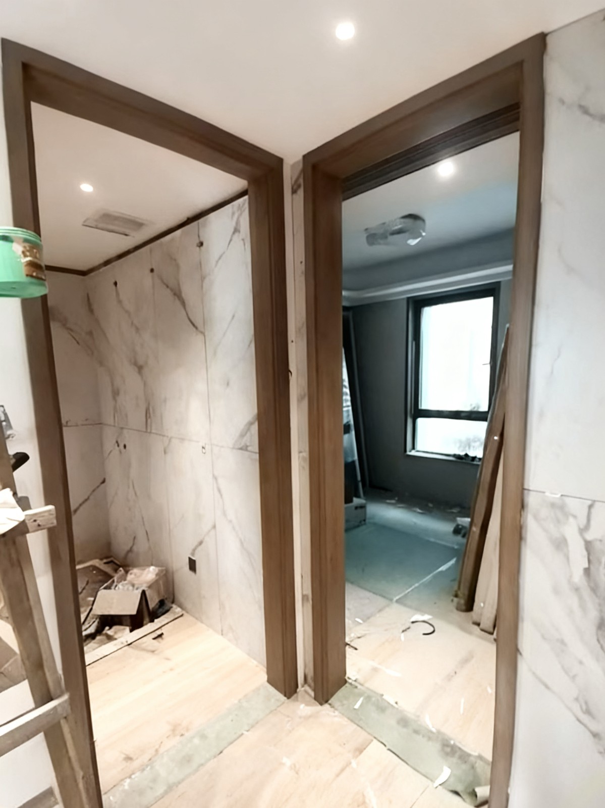 Entry door casing installation