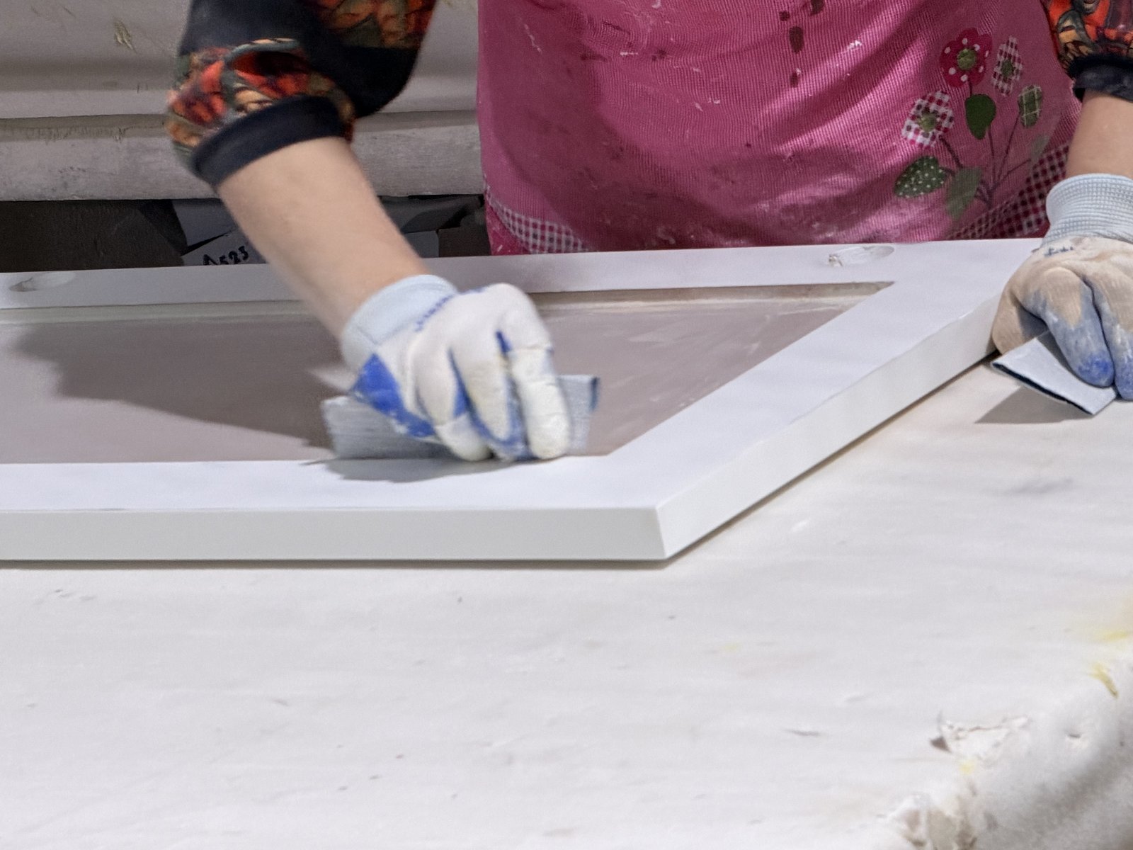 Hand sanding after the primer